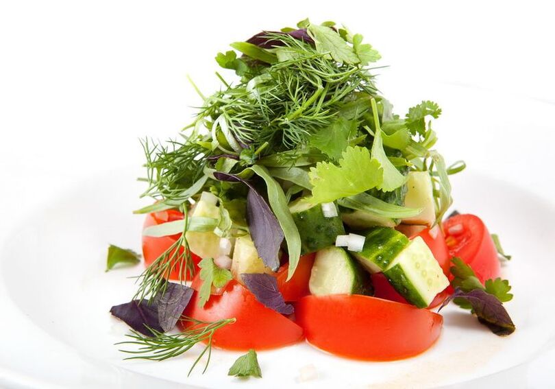 用于低过敏性饮食的蔬菜沙拉